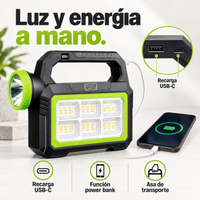 Foco con placa solar