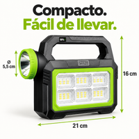 Foco con placa solar