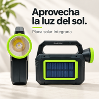 Foco con placa solar