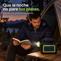 Foco con placa solar